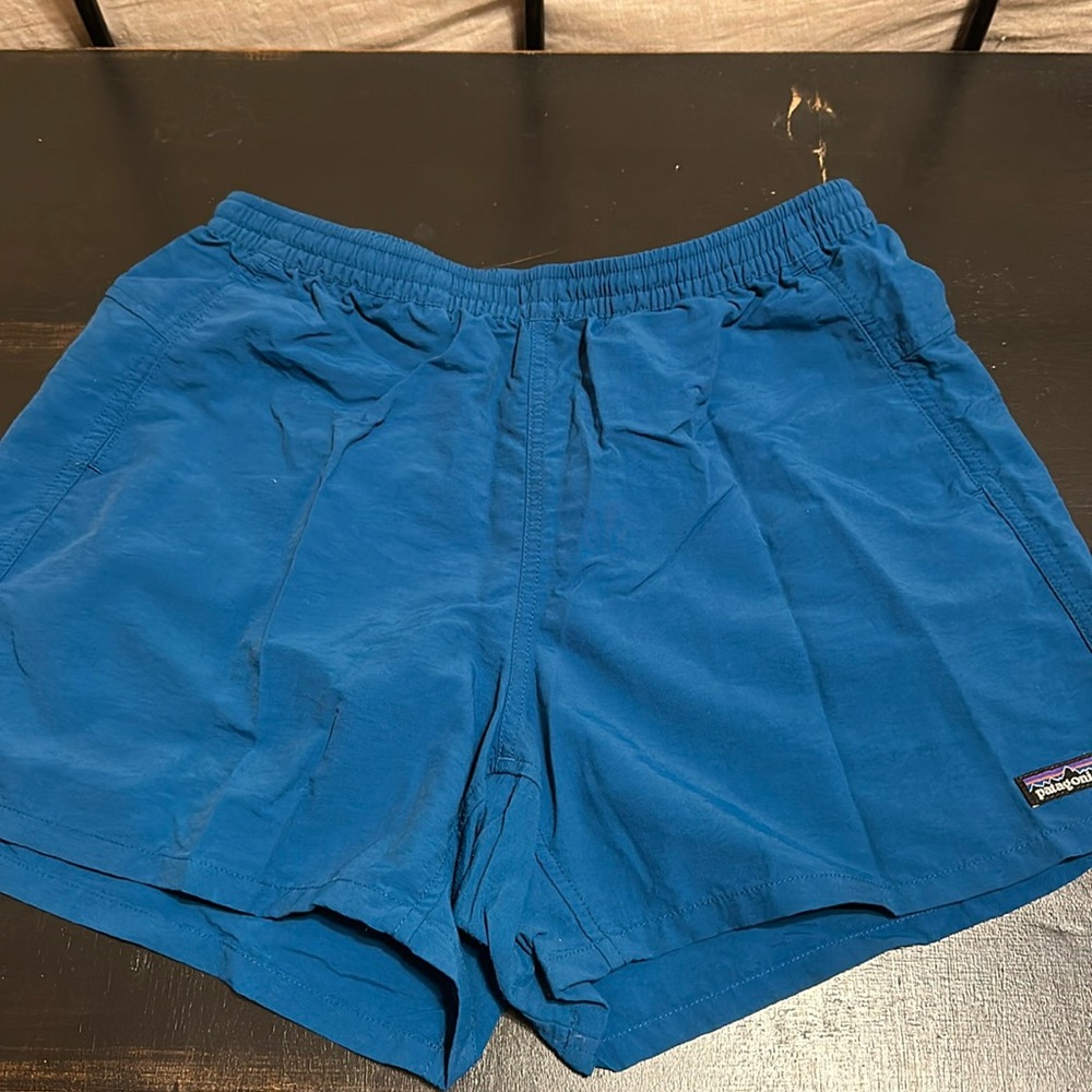Women’s Patagonia Baggies Size M Teal/Dark Blue
